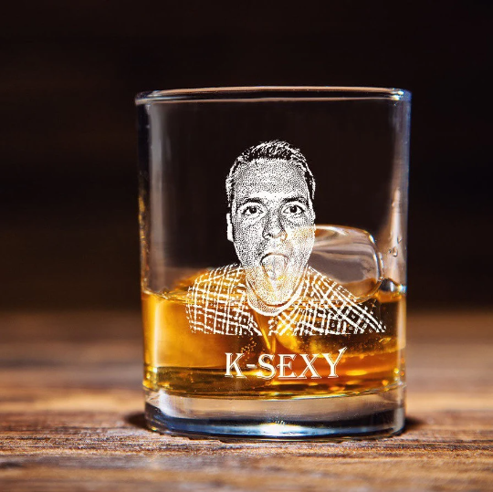 Photo Engraved Whiskey Glass