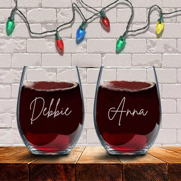 Jingle & Joy Stemless Wine Glass