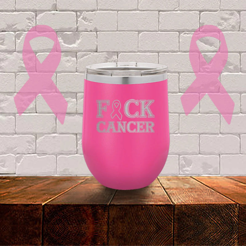 Pink "F*CK CANCER" Insulated Tumbler