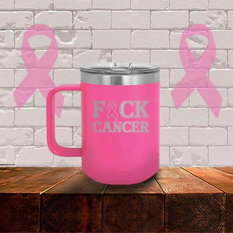 Pink "F*CK CANCER" Insulated Tumbler