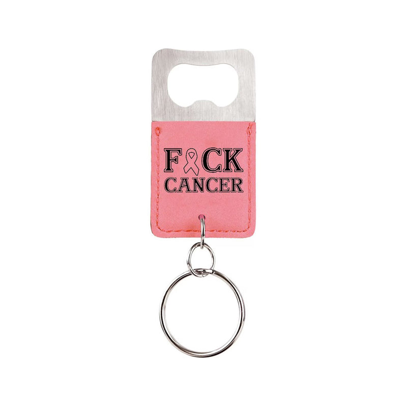 "F*CK CANCER" Breast Cancer Awareness Pink Coaster Set