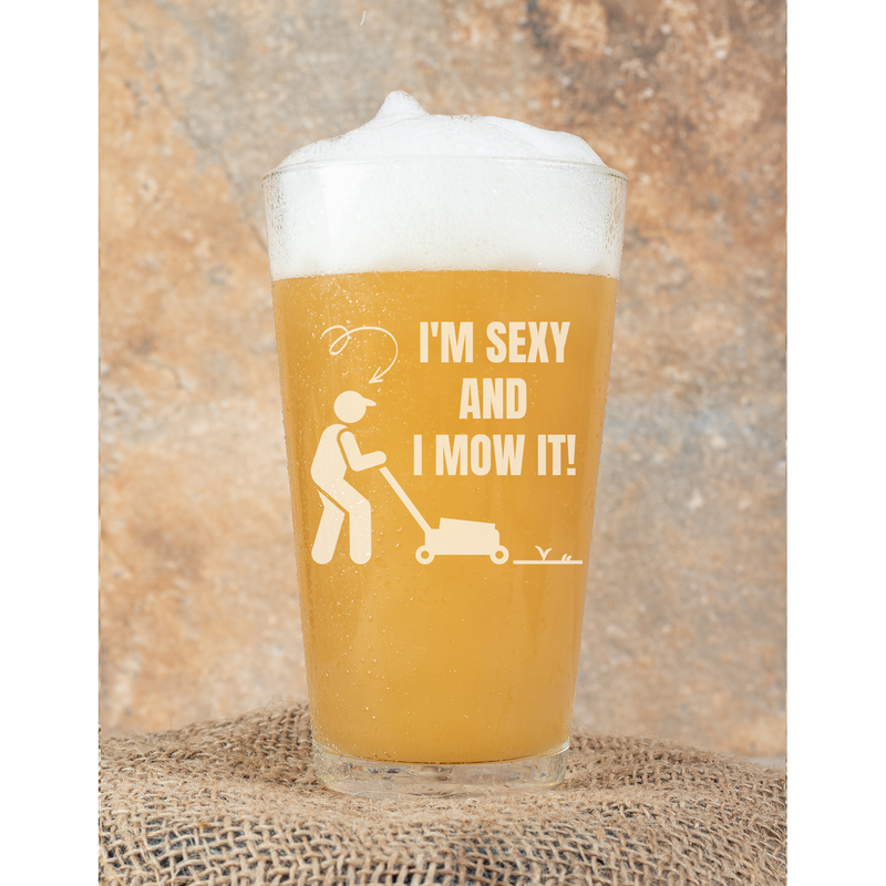 I'm Sexy and I Mow It Engraved Tumbler