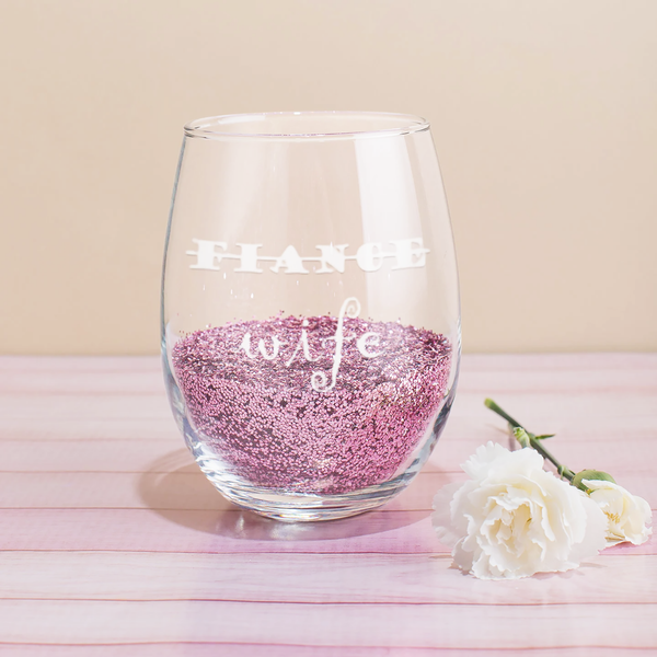 Newlywed Wine Glass