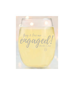 Engagement Wine Glass