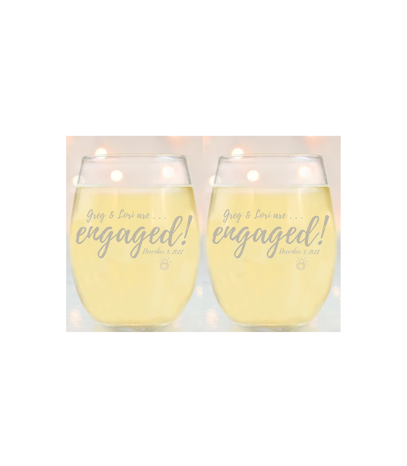 Engagement Wine Glass