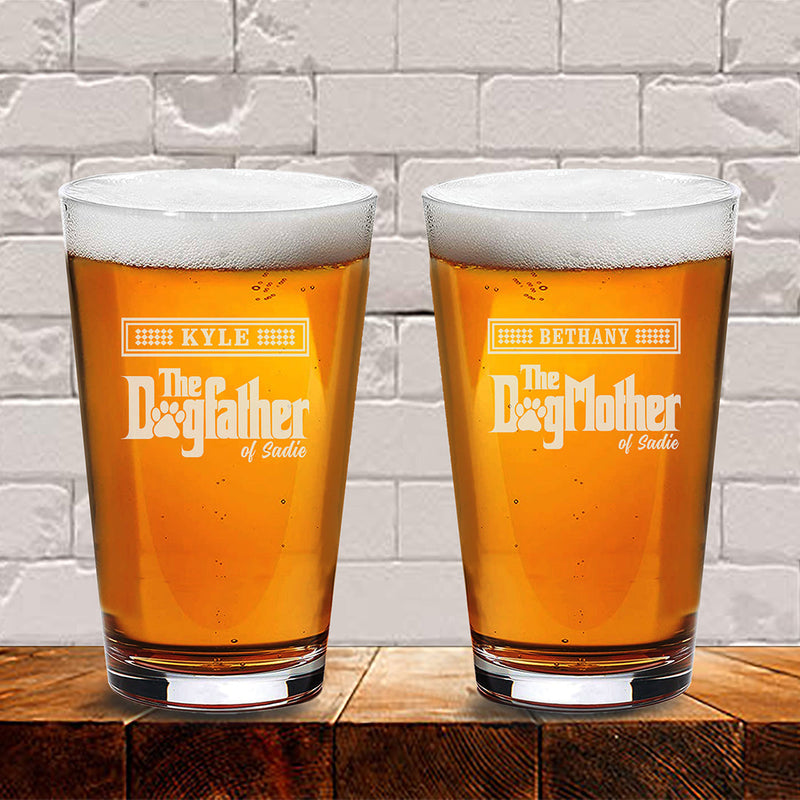 The DogFather/DogMother Pint Glass